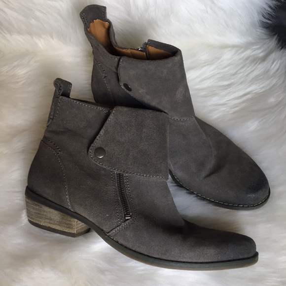 Nine West Shoes - Nine West Vintage American Grey Suede Bootie